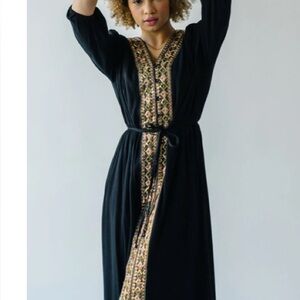 Black and Gold embellishment Maxi Dress